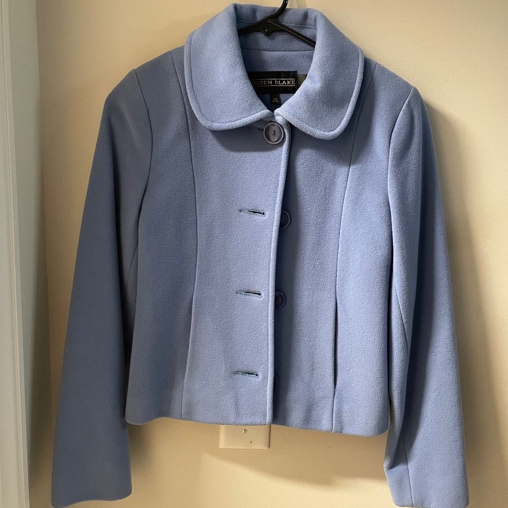 Kristen Blake jacket size Petite XS, periwinkle lilac color